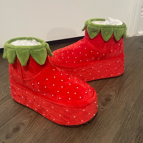 Dolls Kill Shoes - NWOB Dolls Kill x Strawberry Shortcake Platform Boots